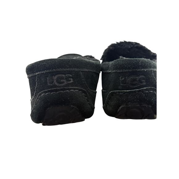 Ugg Black Suede Mens Ascot Slipper Size 12 Sheepskin Causal - Picture 6 of 9